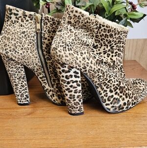 Diba Leopard Print Heeled Boots